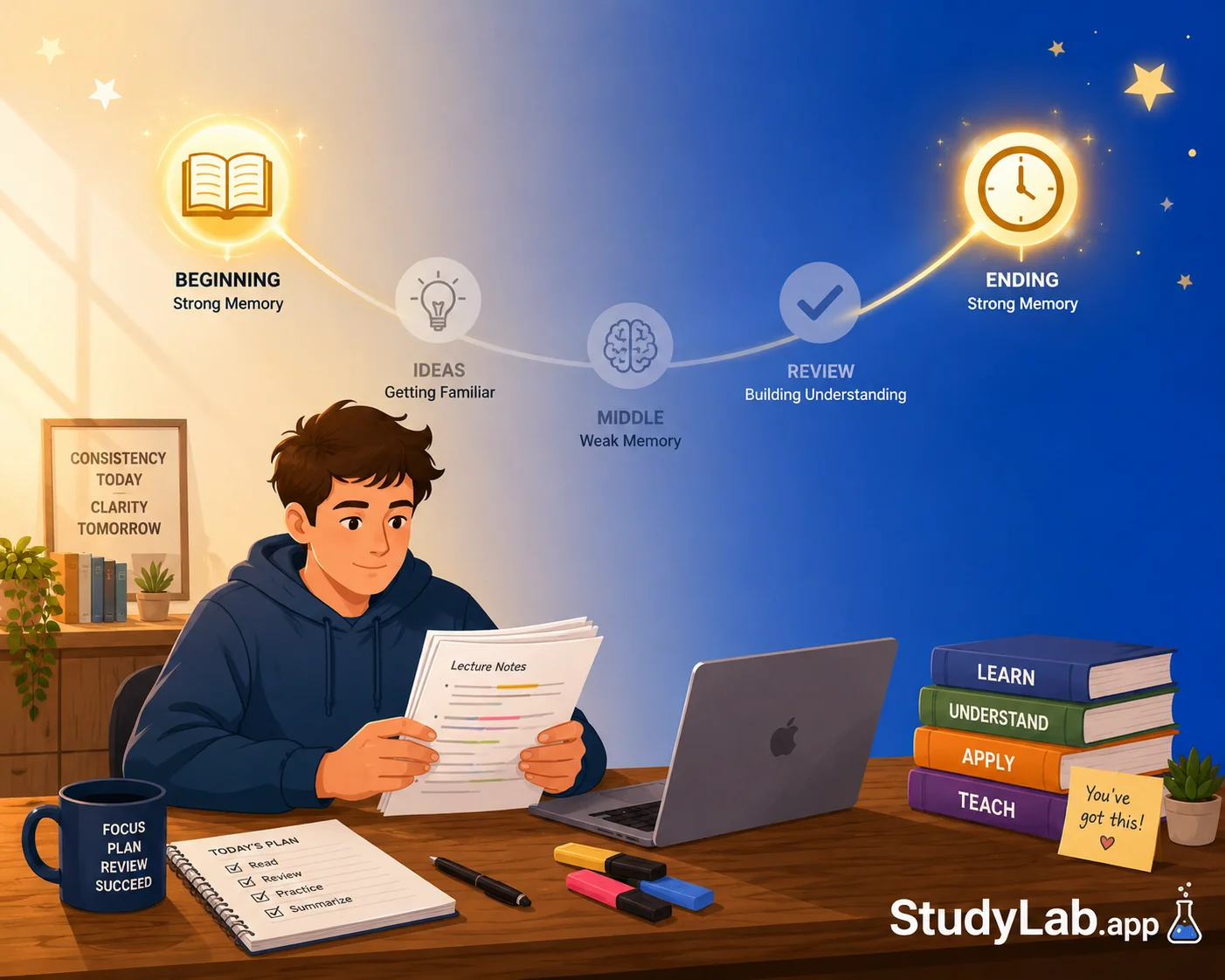 The Serial Position Effect: Why You Forget the Middle of Everything You Study (And How to Fix It)
